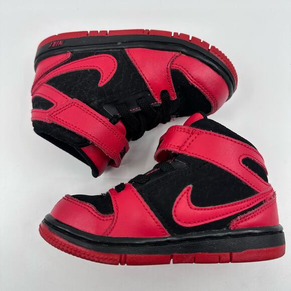 Nike Toddler Prestige IV Red/Black Hi-Top 585616-060 Unisex Shoes 7C Sporty Lace - Picture 1 of 9
